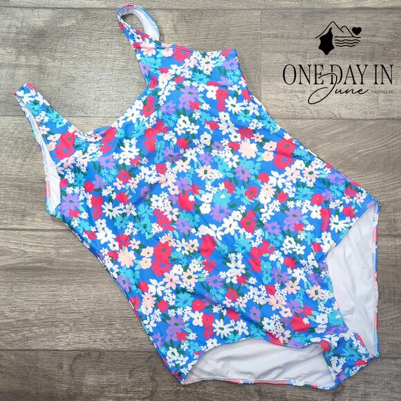 Adisputent Cage Back Floral One Piece Swimsuit Size XXL - Picture 3 of 6